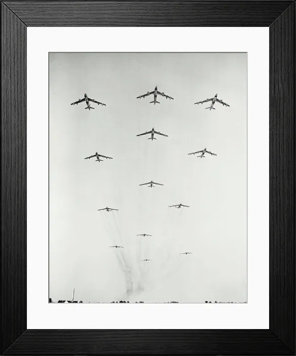 Framed Print : Boeing B047 Stratojets in formation Framed Print : Boeing B047 Stratojets in formation