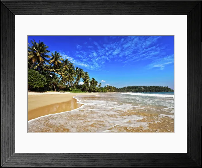 Framed Print : Tropical paradise idyllic beach. Sri Lanka Framed Print : Tropical paradise idyllic beach. Sri Lanka
