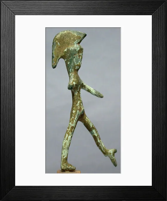 Framed Print : Bronze statuette of a warrior 6th to 5th century B Framed Print : Bronze statuette of a warrior 6th to 5th century B