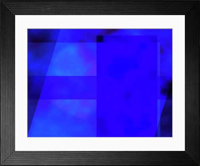 Framed Print : Linear Textured Blue Computer Generated Graphic Framed Print : Linear Textured Blue Computer Generated Graphic