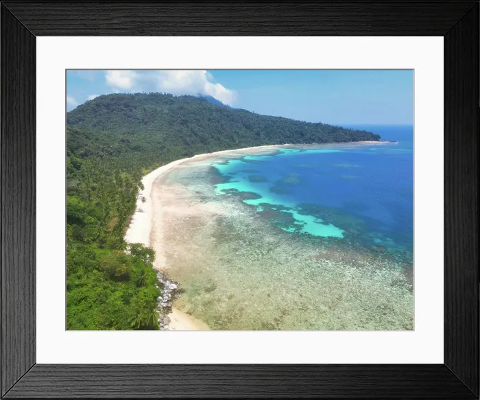 Framed Print : Indonesia Anambas Islands - Drone view Telaga Island Framed Print : Indonesia Anambas Islands - Drone view Telaga Island