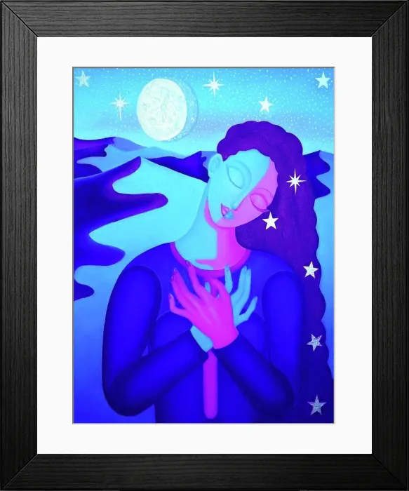 Framed Print : First Love Colorful Oil Painting Framed Print : First Love Colorful Oil Painting