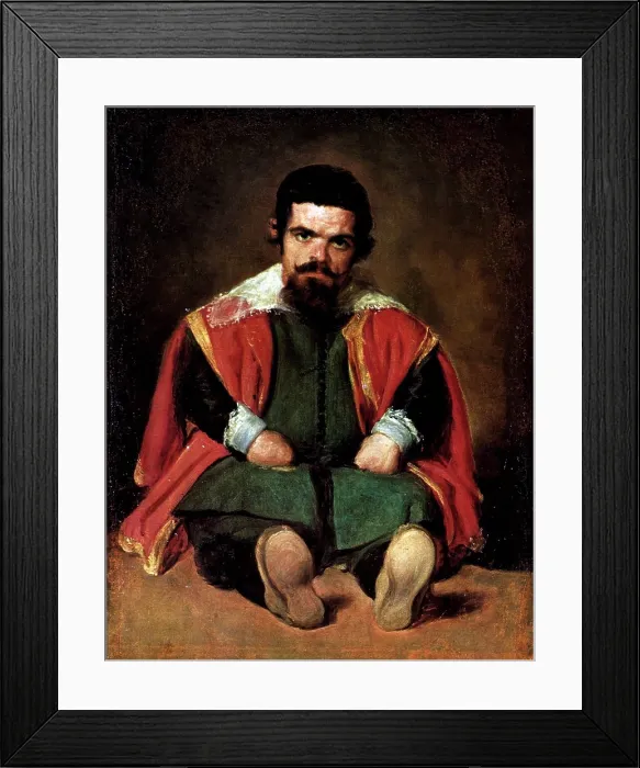 Framed Print : The Portrait of Sebastián de Morra painted by Diego Velázquez