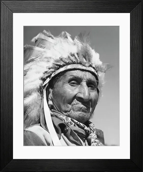 Framed Print : Close-up of a Cherokee man Framed Print : Close-up of a Cherokee man