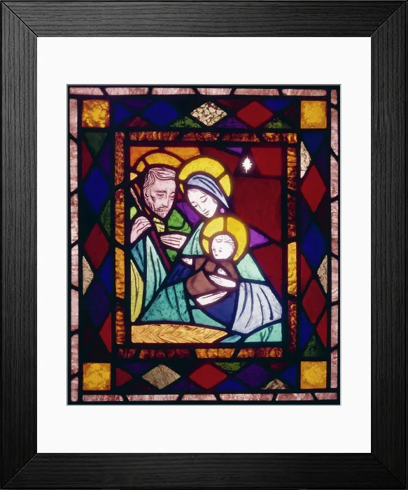 Framed Print : Nativity, The, Stained Glass, Stained Glass Framed Print : Nativity, The, Stained Glass, Stained Glass