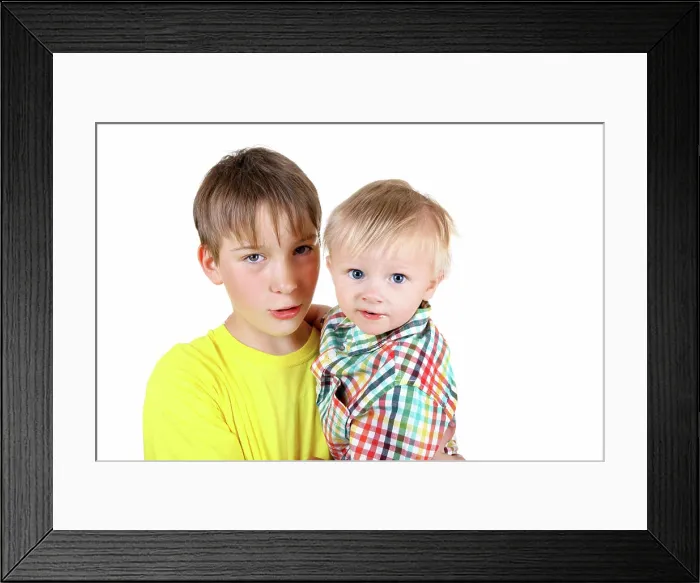 Framed Print : Kid and Baby Boy Kid and Baby Boy Portrait Isolated on the White Background Framed Print : Kid and Baby Boy Kid and Baby Boy Portrait Isolated on the White Background