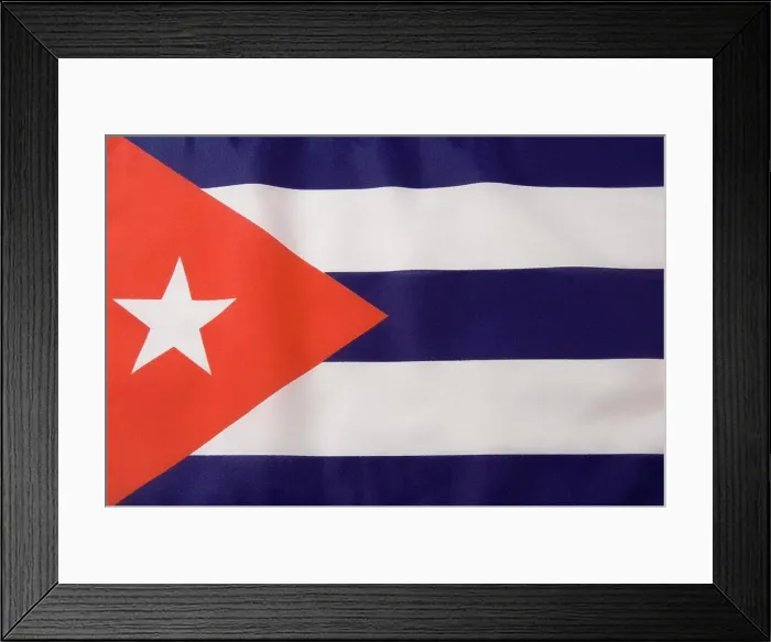 Framed Print : Cuban Flag Framed Print : Cuban Flag
