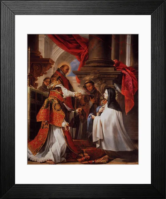 Framed Print : The Communion of Saint Theresa by Cabezalero