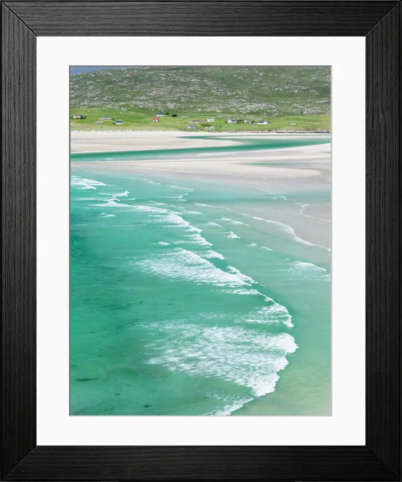 Framed Print : Isle of Harris, Seilebost Beach on South Harris. Scotland in July (Large format sizes available)