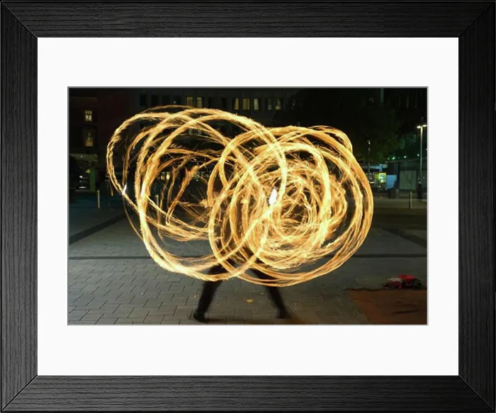 Framed Print : Street Performing Swinging Torches, Cathedral Square, Christchurch, New Zealand Framed Print : Street Performing Swinging Torches, Cathedral Square, Christchurch, New Zealand