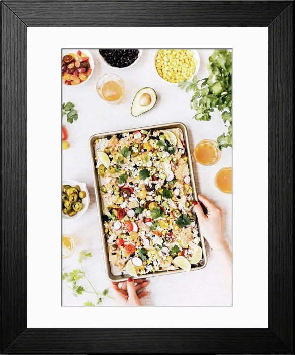 Framed Print : Chicken Nachos
