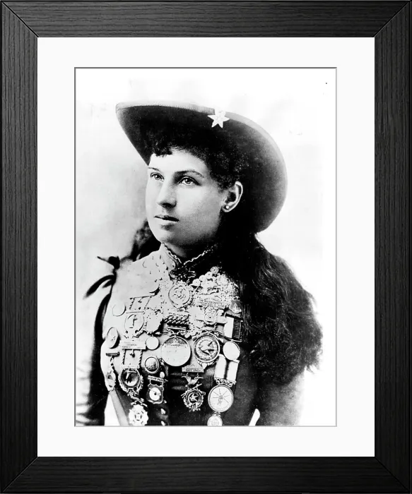 Framed Print : Annie Oakley toured Europe and the USA with Buffalo Bill's Congress of Rough Riders