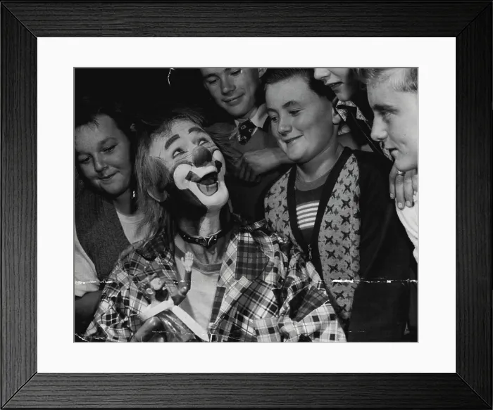 Framed Print : Misc. - Clowns. April 02, 1954 Framed Print : Misc. - Clowns. April 02, 1954