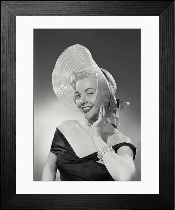 Framed Print : Vintage Photograph. Woman in dress wearing large hat. Frame 1 Framed Print : Vintage Photograph. Woman in dress wearing large hat. Frame 1
