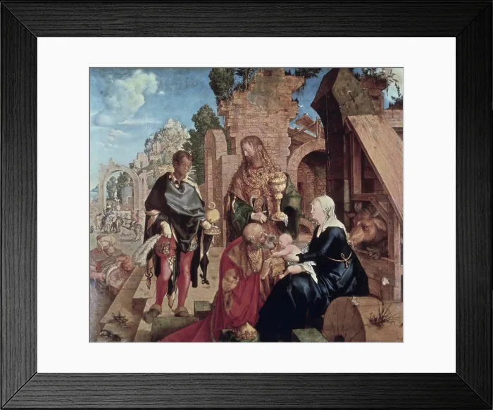 Framed Print : Adoration of the Magi 1504 Albrecht Durer (1471-1528 / German) Oil on Wood Panel Galleria degli Uffizi, Florence, Italy Framed Print : Adoration of the Magi 1504 Albrecht Durer (1471-1528 / German) Oil on Wood Panel Galleria degli Uffizi, Florence, Italy