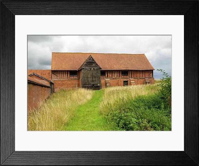 Framed Print : Historic Tudor barn at Little Wenham, Suffolk, England, UK Framed Print : Historic Tudor barn at Little Wenham, Suffolk, England, UK