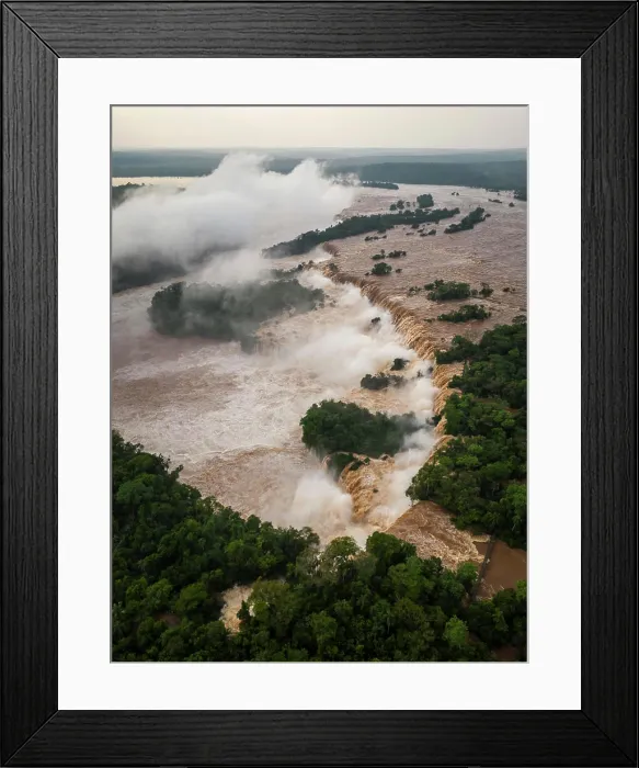 Framed Print : Beautiful aerial view to second biggest flood in Iguazu Falls Framed Print : Beautiful aerial view to second biggest flood in Iguazu Falls