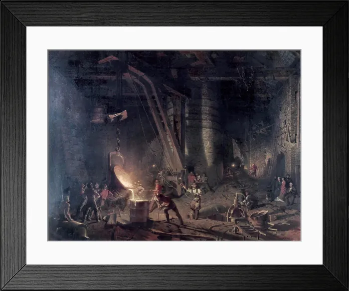 Framed Print : Gun Foundry by unknown painter Framed Print : Gun Foundry by unknown painter