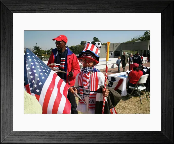 Framed Print : Fans show their team spirit at the Team USA pep rally before the U