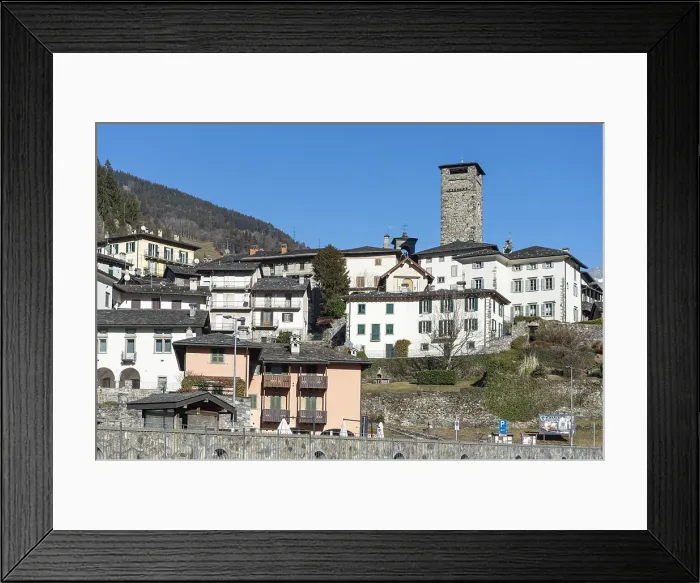 Framed Print : Village partial view, gromo, Italy Framed Print : Village partial view, gromo, Italy