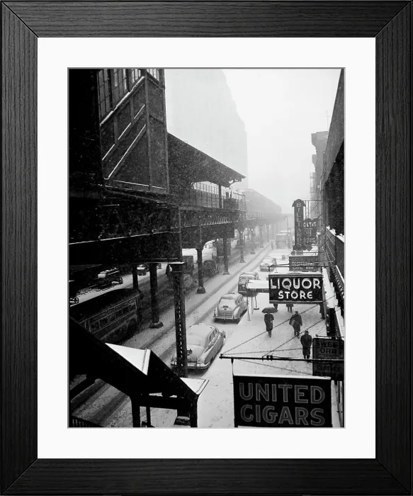 Framed Print : USA, New York City, winter street scene Framed Print : USA, New York City, winter street scene