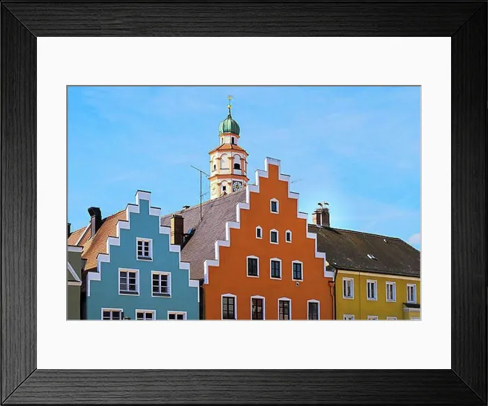Framed Print : Storks in the historic city of Schrobenhausen (Bavaria) (Germany)