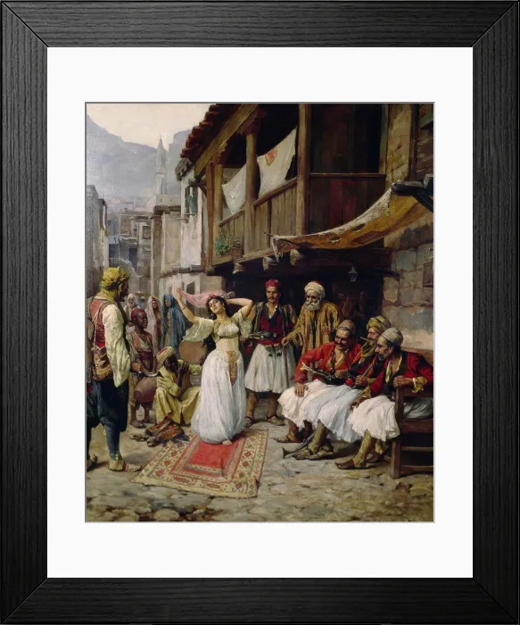 Framed Print : The Belly Dancer by Paul Joanowitch, (born 1859)