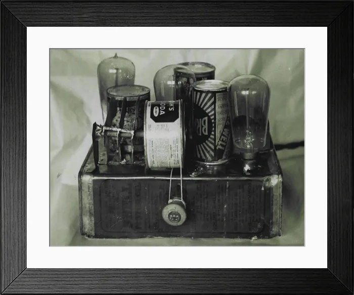 Framed Print : Made from 'Odds and Ends' - Wireless set entered in 'Wireless Weekly' competition and shown at radio Framed Print : Made from 'Odds and Ends' - Wireless set entered in 'Wireless Weekly' competition and shown at radio