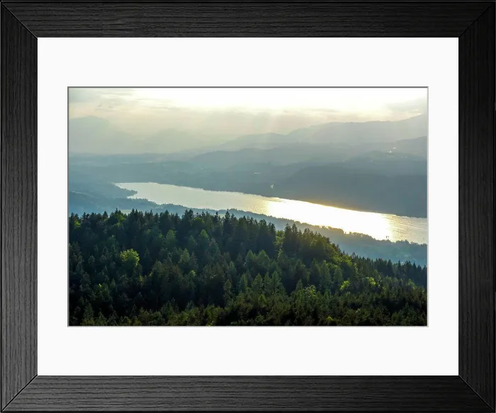 Framed Print : Pyramidenkogel, lake Woerthersee, Carinthia, Austria Framed Print : Pyramidenkogel, lake Woerthersee, Carinthia, Austria