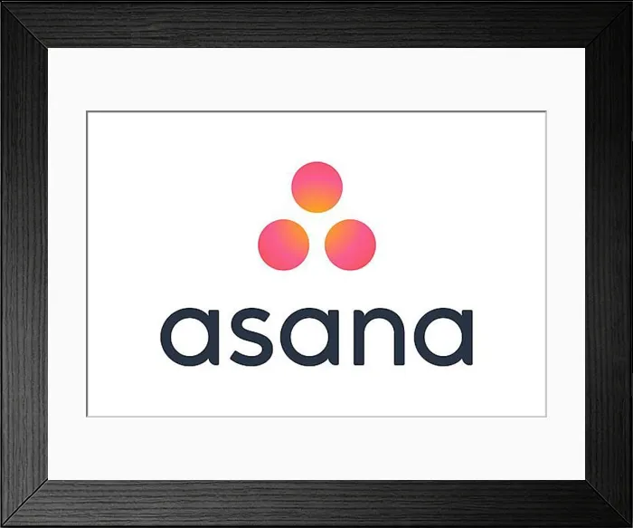 Framed Print : Asana software, Logo, White background Framed Print : Asana software, Logo, White background