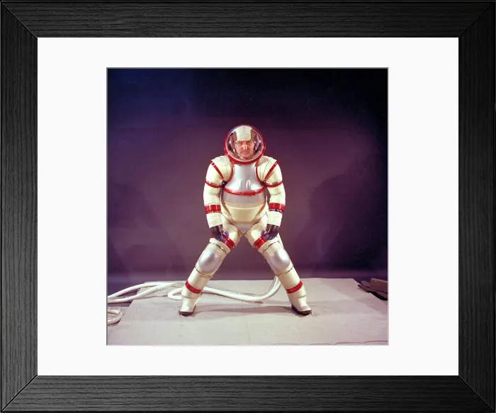 Framed Print : Hubert Vykukal demonstrates mobility of the Hardsuit AX-3 Space Suit design Framed Print : Hubert Vykukal demonstrates mobility of the Hardsuit AX-3 Space Suit design
