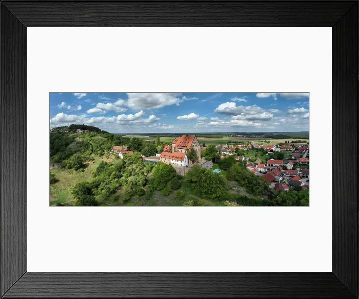 Framed Print : Germany, Bavaria, Spalt, Aerial panorama of clouds over Wernfels Castle Framed Print : Germany, Bavaria, Spalt, Aerial panorama of clouds over Wernfels Castle