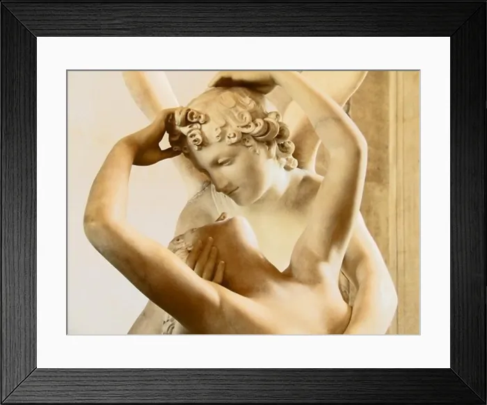 Framed Print : Psyche Revived by Cupid's Kiss, by Antonia Canova, sculpture, Musee du Louvre, Paris, France Framed Print : Psyche Revived by Cupid's Kiss, by Antonia Canova, sculpture, Musee du Louvre, Paris, France