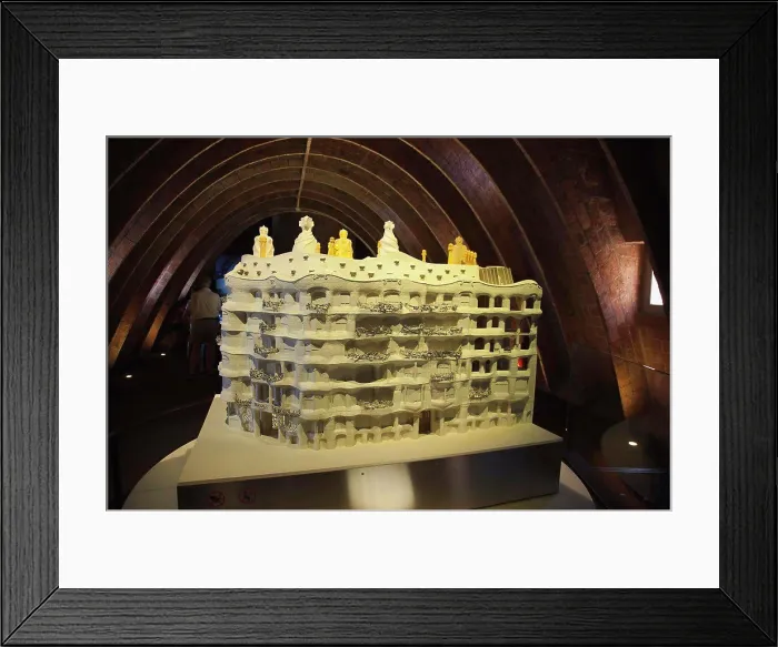 Framed Print : Spain, Catalonia, Barcelona, La Pedrera or Casa Mila on Passeig de Gracia Framed Print : Spain, Catalonia, Barcelona, La Pedrera or Casa Mila on Passeig de Gracia