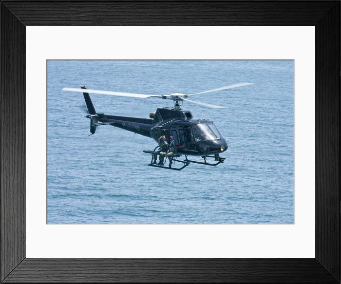 Framed Print : Eurocopter AS350 Ecureuil A-Star Helicopter flying over the Pacific Ocean near Malibu Framed Print : Eurocopter AS350 Ecureuil A-Star Helicopter flying over the Pacific Ocean near Malibu