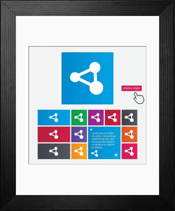 Framed Print : Share Icon - Link Symbol Modern share icon depicting a link symbol Framed Print : Share Icon - Link Symbol Modern share icon depicting a link symbol