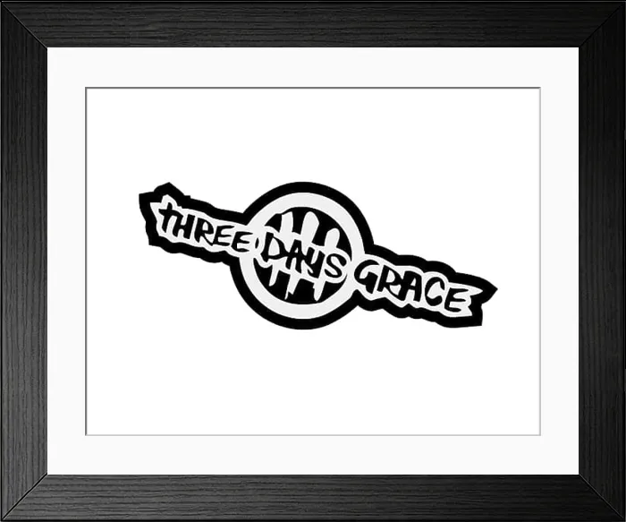 Framed Print : Rotated to right, Three days grace logo 2003, Music, Old Logo from 2003