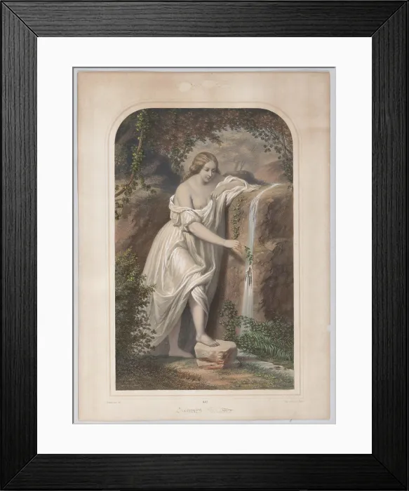 Framed Print : La Source ca. 1842-71 C. Derancourt Framed Print : La Source ca. 1842-71 C. Derancourt