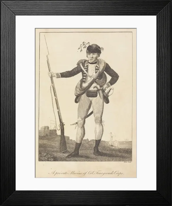 Framed Print : A private Marine of Col. Fourgeoud's Corps Framed Print : A private Marine of Col. Fourgeoud's Corps