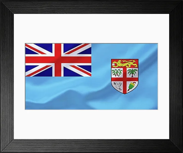 Framed Print : The flag of Fiji, island nation in Oceania. The capital is Suva, Studio Framed Print : The flag of Fiji, island nation in Oceania. The capital is Suva, Studio