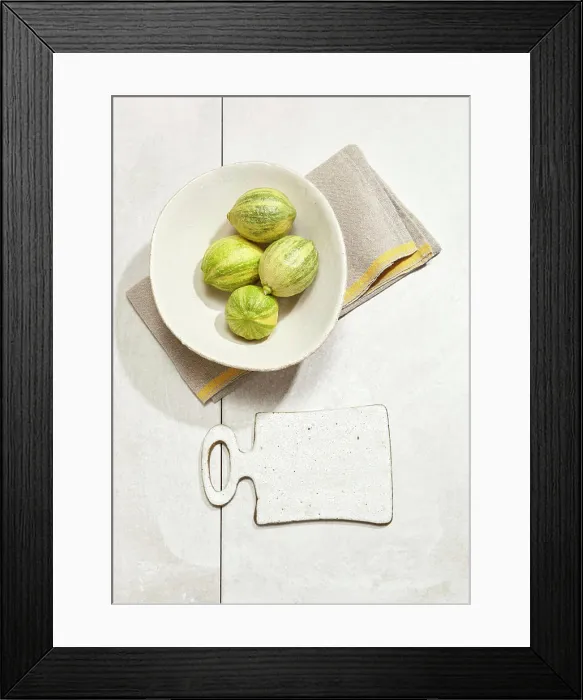 Framed Print : Tiger lemons in a bowl Framed Print : Tiger lemons in a bowl