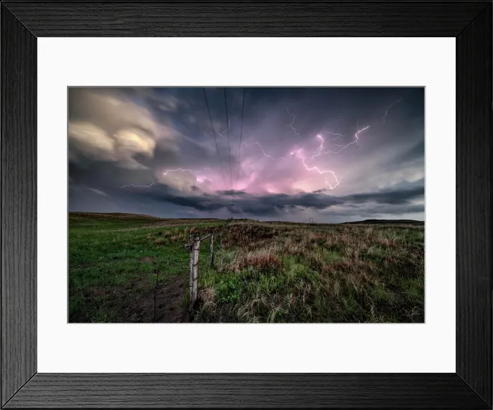 Framed Print : Storm with lightning Framed Print : Storm with lightning