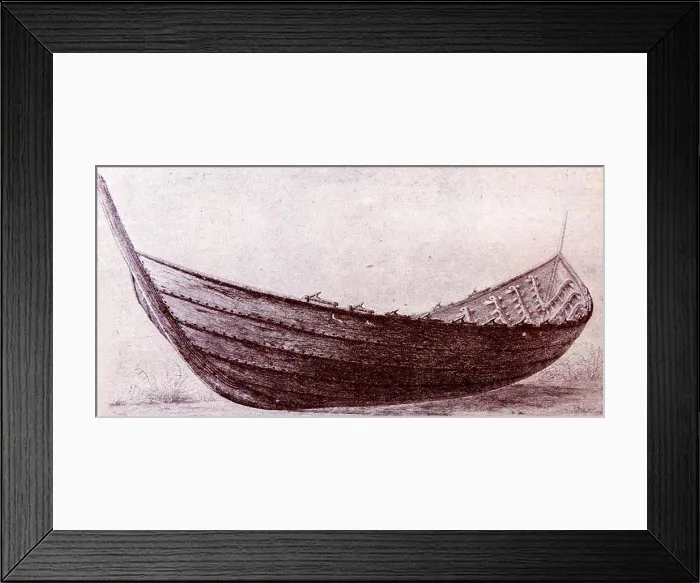 Framed Print : Early Germanic Saxon boat is the Nydam boat Framed Print : Early Germanic Saxon boat is the Nydam boat