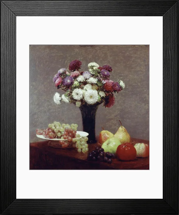 Framed Print : Still Life With Dahlias And Fruit Henri Fantin-Latour (1836-1904 French) Framed Print : Still Life With Dahlias And Fruit Henri Fantin-Latour (1836-1904 French)