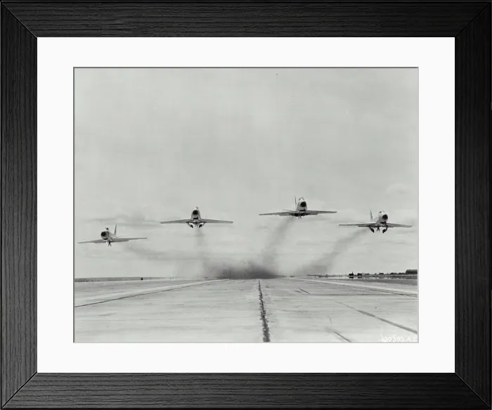 Framed Print : Vintage photograph. F - 86s at Larsen air force base Framed Print : Vintage photograph. F - 86s at Larsen air force base