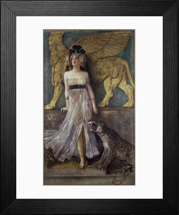 Framed Print : Regina Semiramide, Saccaggi, Cesare (1868-1934) Framed Print : Regina Semiramide, Saccaggi, Cesare (1868-1934)