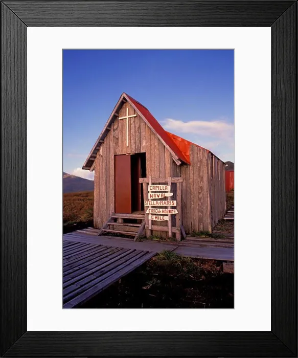 Framed Print : CHILE, CAPE HORN, CHAPEL Framed Print : CHILE, CAPE HORN, CHAPEL