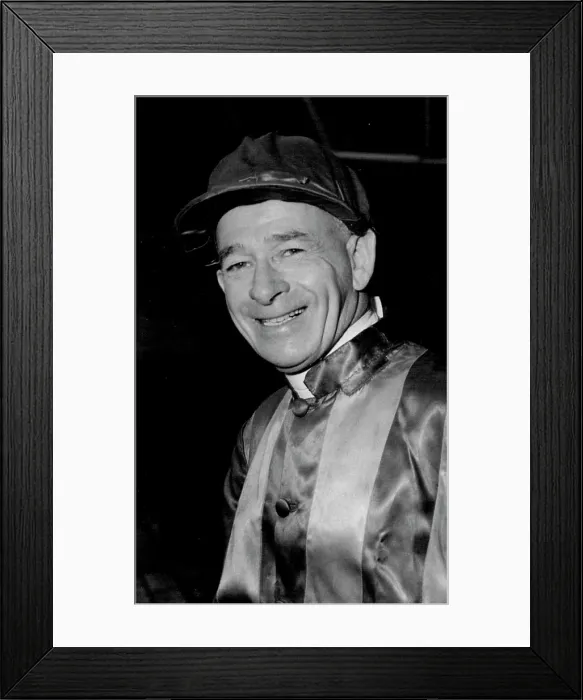 Framed Print : It is a long time since jockey Neville Percival's grin has been seen at Caulfield Framed Print : It is a long time since jockey Neville Percival's grin has been seen at Caulfield