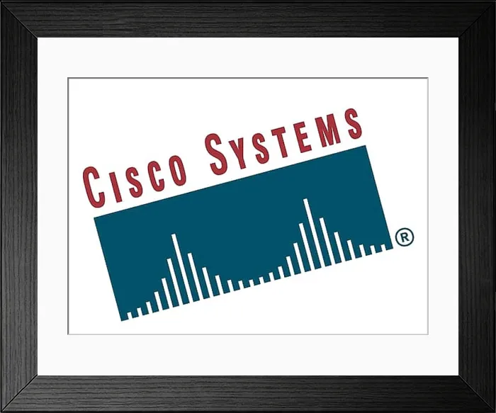 Framed Print : Rotated to left, Cisco Logo 1996, Technology, Old Logo from 1996 Framed Print : Rotated to left, Cisco Logo 1996, Technology, Old Logo from 1996