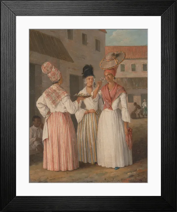 Framed Print : A West Indian Flower Girl and Two other Free Women of Color Framed Print : A West Indian Flower Girl and Two other Free Women of Color